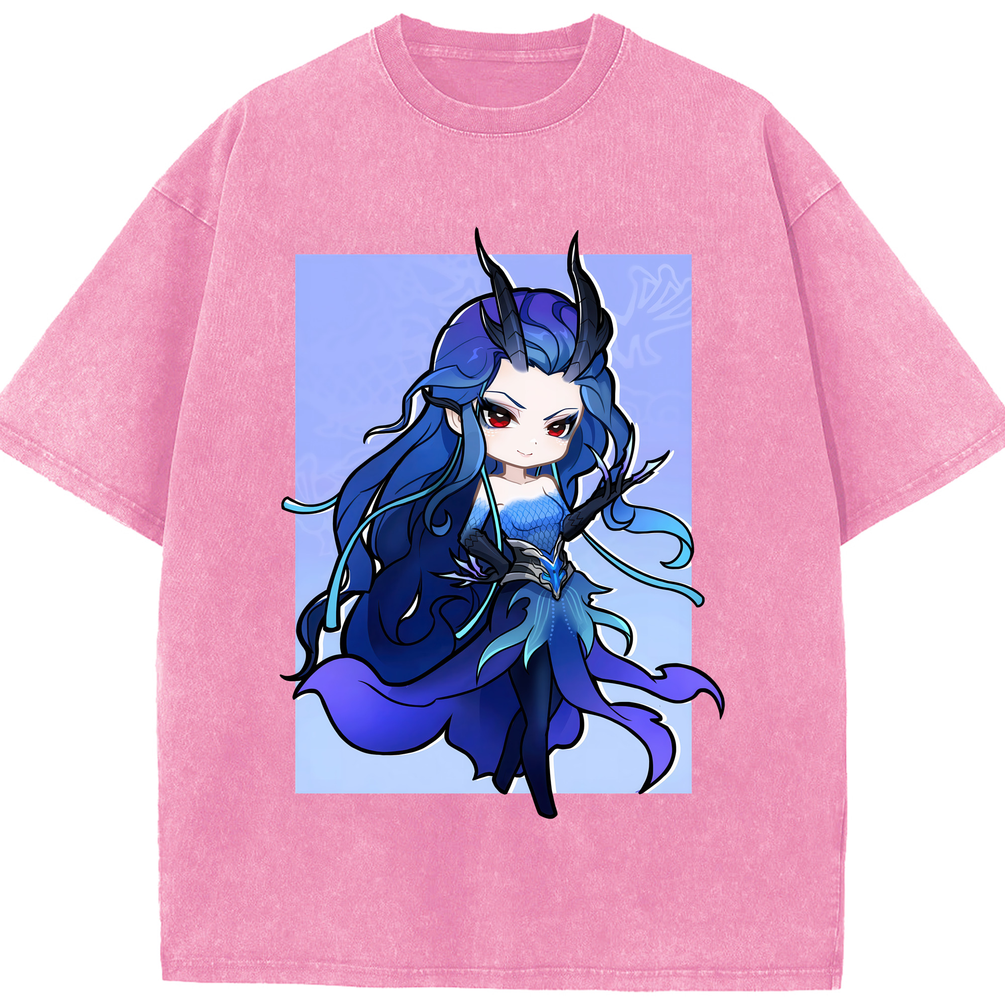 （画像用） Ne Zha 2 ナタ 魔童の大暴れ 綿100% ヴィンテージ風 半袖Tシャツ（フロントプリント）